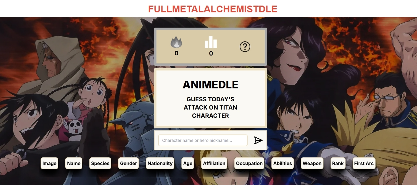 fullmetalalchemistdle